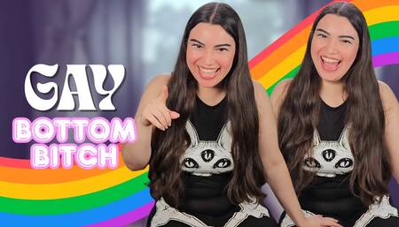 Bottom Bitch - Gay Humiliation with Humiliatrix Countess Wednesday - Encouraged Bi, Imposed Bi, Gay Sex, Laughing MP4 1080p