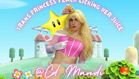 Trans Princess Peach Licking Her Juice