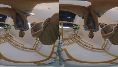 NEW 3D VR360 GIANTESS GAOYU and MARTINA buttocks flattened the dwarf towards