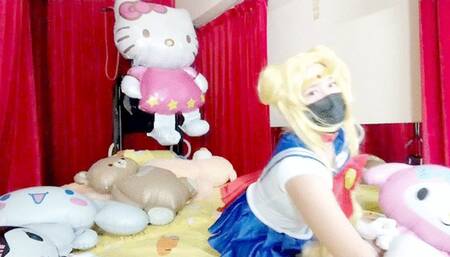 Giant Hello Kitty and friends
