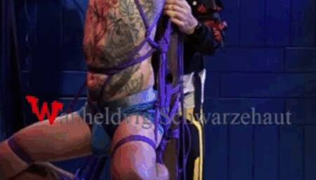 NICKY HORNY on the POLE predicament bondage FHD 1080p