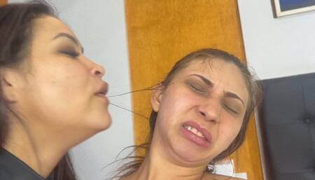 BIG TONGUE GODDESS LICKING GIRLS FACES PART 3 BY KIARA AND SABRINA GREEN CAM BY ALINE FULL HD