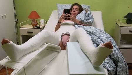 Olívia in the hospital room