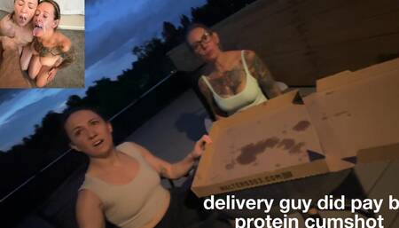 Delivery Guy Fucked 2 Clients Facecum Instead of Pizza
