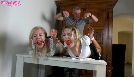 English Lesson Gone Kinky – Double Bondage Discipline part 2 - AVI