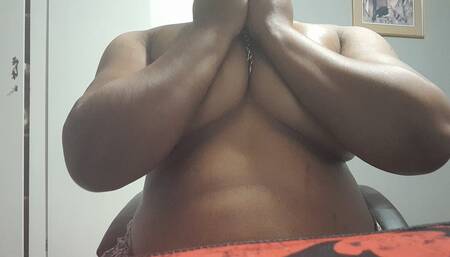 Oiled up Transgender BBW Playing with Herself All Night Part 02