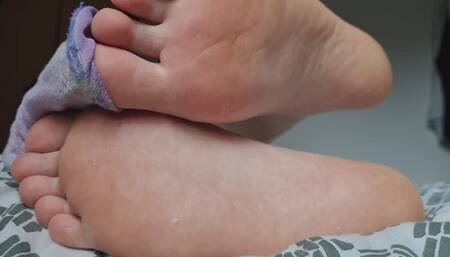 Roommate Removes Her Smelly Socks And Slippers
