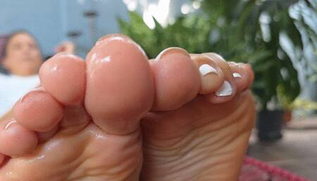 Katherine oiled foot soles madness