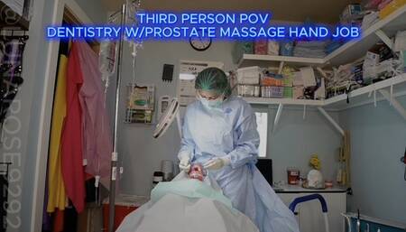 19 min Third person POV watch me perform a filling procedure on my patent (typodaont) and them give my patient a hand job and prostate massage