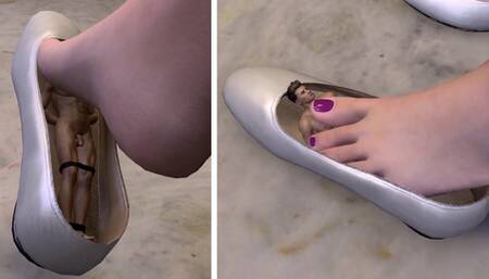 Stuck Inside Giantess Shoe For A Walk 5 - Ballet Flats