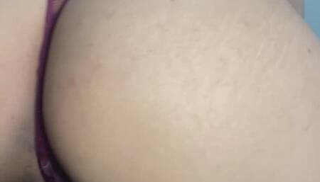 Rubbing her pussy on the couch until she orgasms.