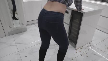 Watch me crush pasta shells in my high heeled black boots. Domination and humiliation video that you will love. I were my tight jeans, boots and a check shirt. Watch me get angry. Watch me humiliate you by talking to you in a dominant manner.