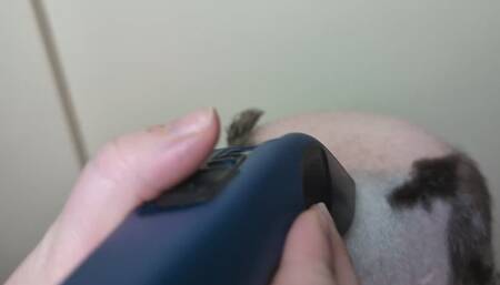 Going Straight to Skin I shave off His Head Completely Bald in 5 Min