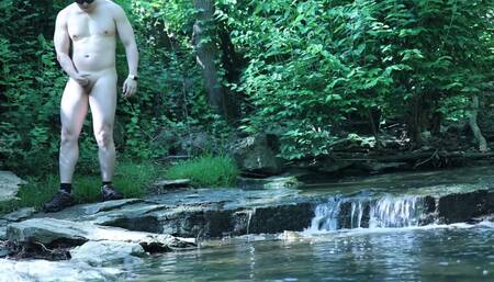 Flexing by the Waterfall, Trying to Sneak a Little Private Moment