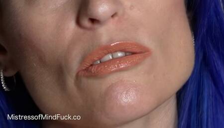 Lip Goon - FemDom Goddess Mistress BadBitch lures you in with lips with mouth fetish, teeth fetish, and nude lipstick