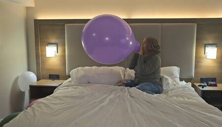 Massive Purple Balloon B2P - Bedroom Lung Power Challenge