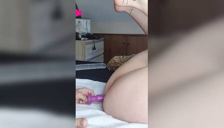 I fuck my boyfriend's ass with a big double dildo