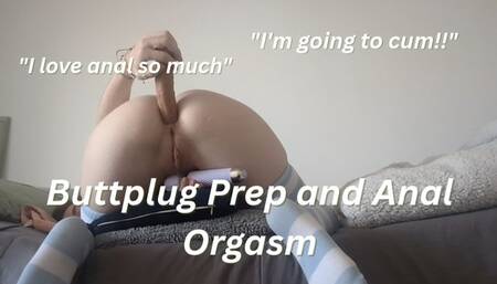 Buttplug Prep and Anal Orgasm -- Frisky Freckled Fox