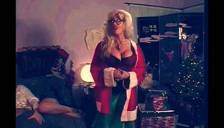 Black Guy with Big Cock Dressed as Santa Claus Fucks a Beautiful MILF