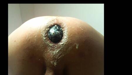 The football from my ass. Anal