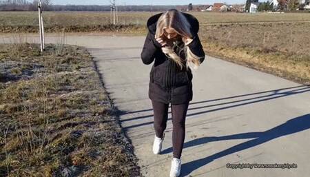 Fruit is trampled in the dirt with nike airmax