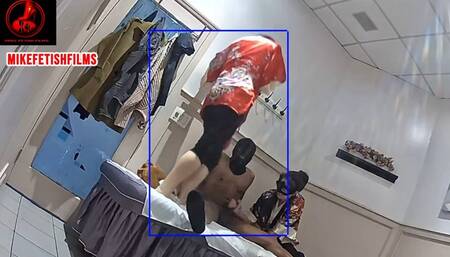 MASSAGE PARLOUR BEHIND THE SCENES: DOUBLE BALLKICKING HANDJOB 2