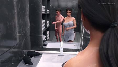 Shy Virgin with big tits and big ass: Spied BF big cock and he made her orgasm. She plays with her pussy and cums on camera!