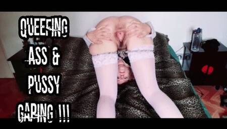 Ass and pussy gaping