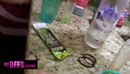 Lascivious ladies with loose morals sucking & fucking during real bachelorette party