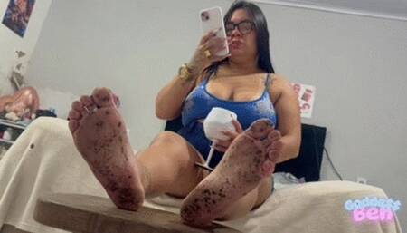 Do you want me to spit on you? (Pov and Dirty Feet) # SD MOBILE - Goddess Beh