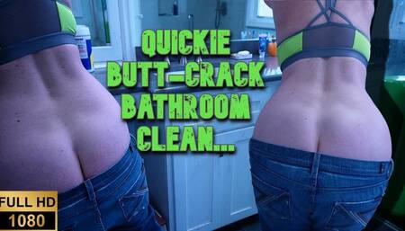 Bathroom cleaning butt-crack Quickie
