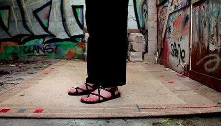 Black Holy Land strappy Sandals
