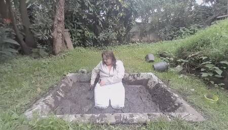 White Jeans and Shirt Ruined in the Mud