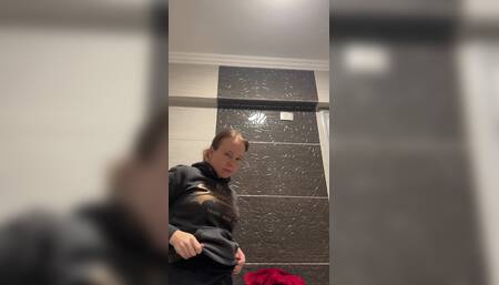 Hot Striptease in the Bathroom