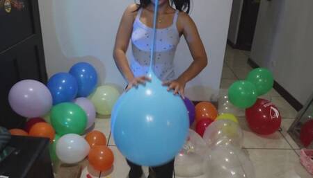 Clown Akina blowing up balloons copy