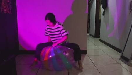 Akina deflates beach ball copy