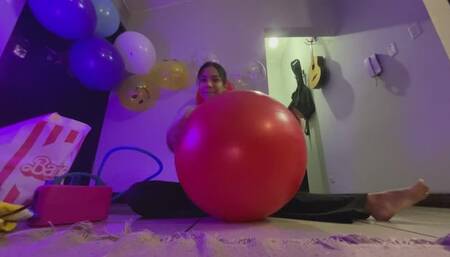 Akina pumps yoga ball and blow up beach balls copy