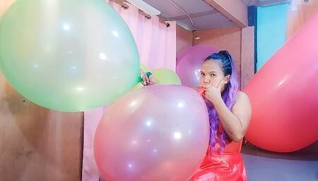 Santa’s Sexy Helper Juju Blows Up Two Of Your Huge Balloons Non Pop