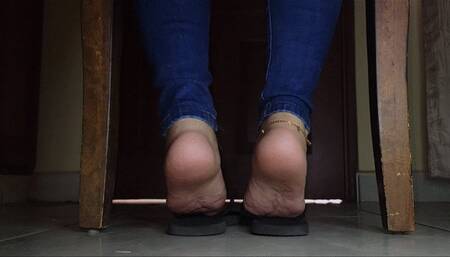 Shoeplay, Barefoot and Soles Show in Flip Flops by Estefanie Part 2