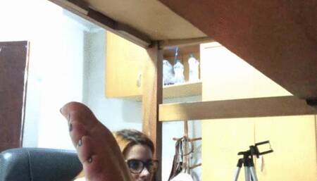 playing on the computer, while my boyfriend secretly films me