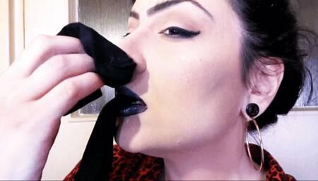 Black pantythose dirty game